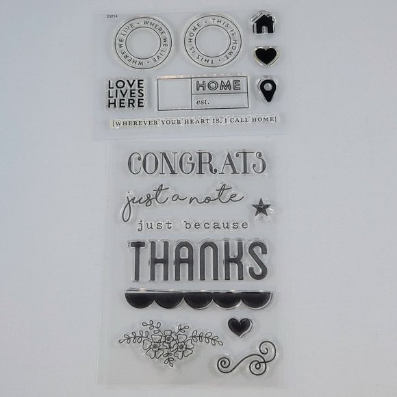 Stamps Clear Ms. Sparkle & Co. Congrats Thanks & Studio Calico Home Stamps Paper - Picture 1 of 11